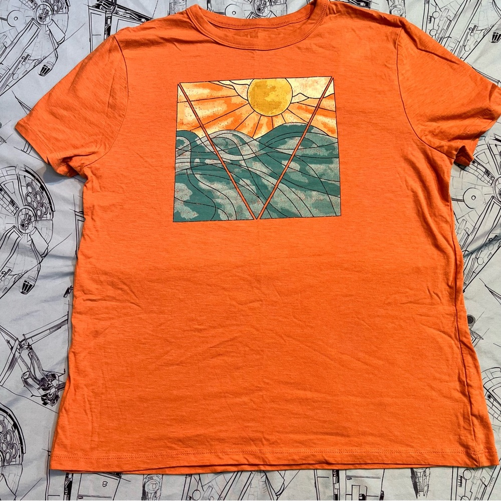 Dip Women’s Sun and Sea Orange T-Shirt - Picture 1 of 7